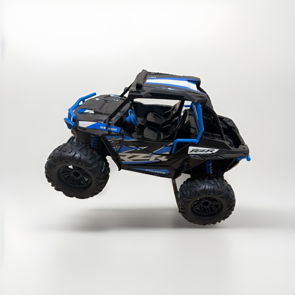 New Bright RC Polaris RZR Off-Road Buggy Black Blue Used Toy Truck